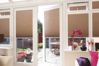brown conservatory blinds