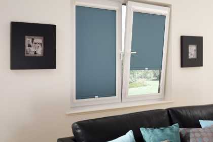 blue perfect fit blinds